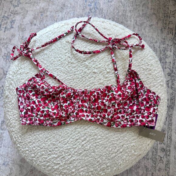 J. Crew Eliza's Red Fabric Floral Bikini Set NWT - Picture 9 of 10